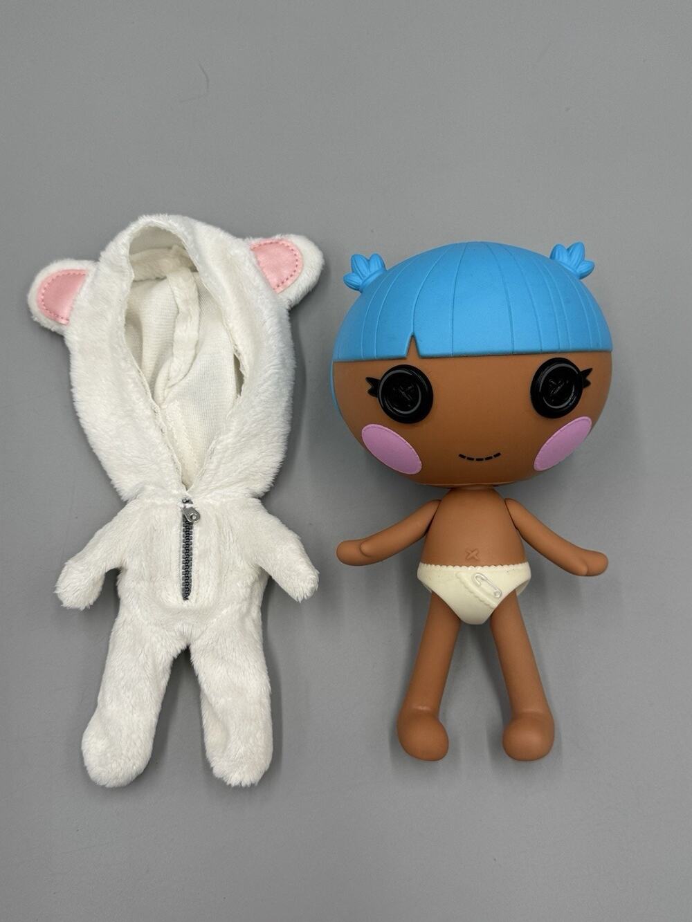 Lalaloopsy Littles Bundles Snuggle Stuff Sister Play Doll Blue Hair Small 6.75”